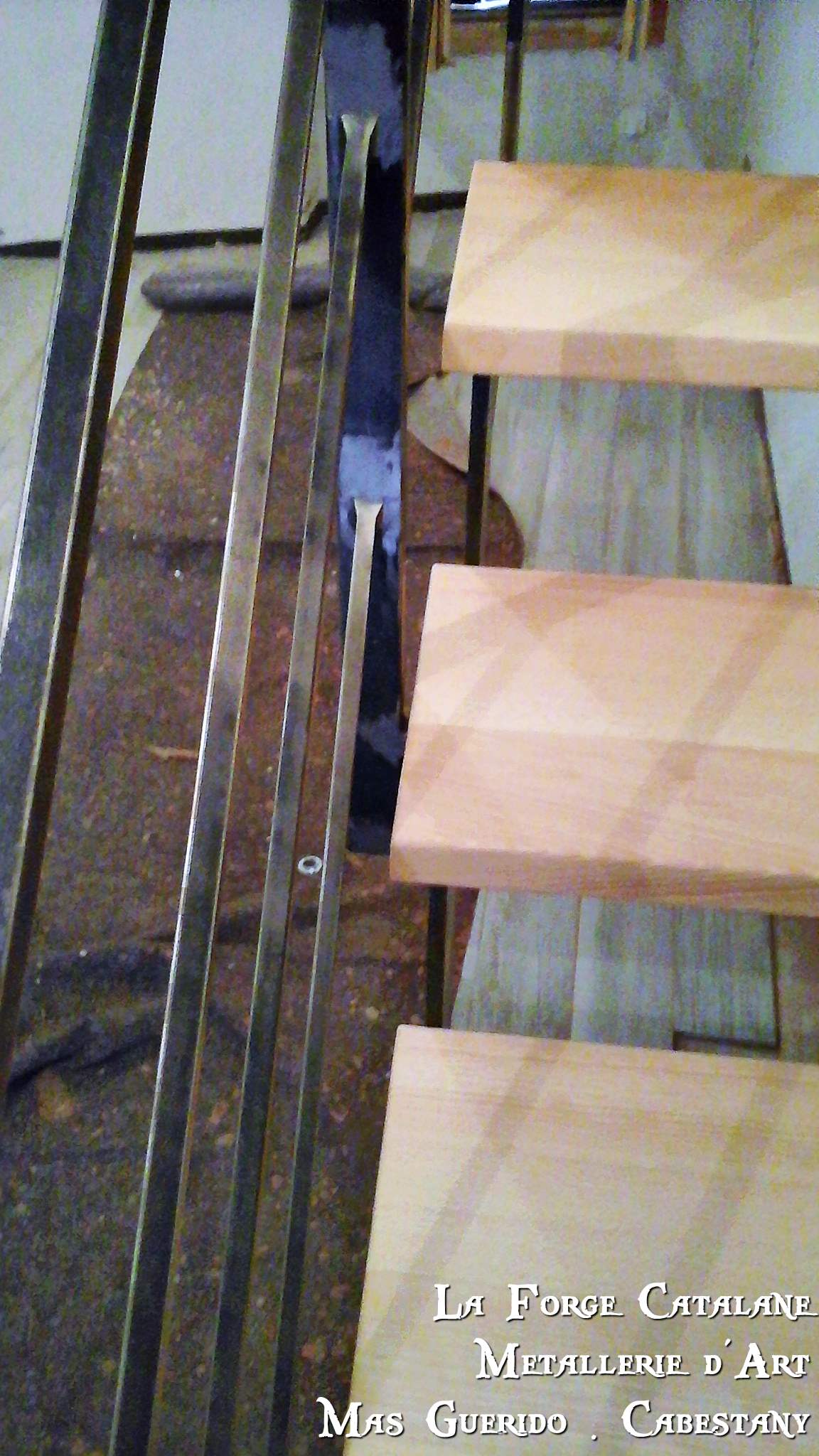 Escalier double limon cremaillere marches bois fer forge catalane (4).jpg